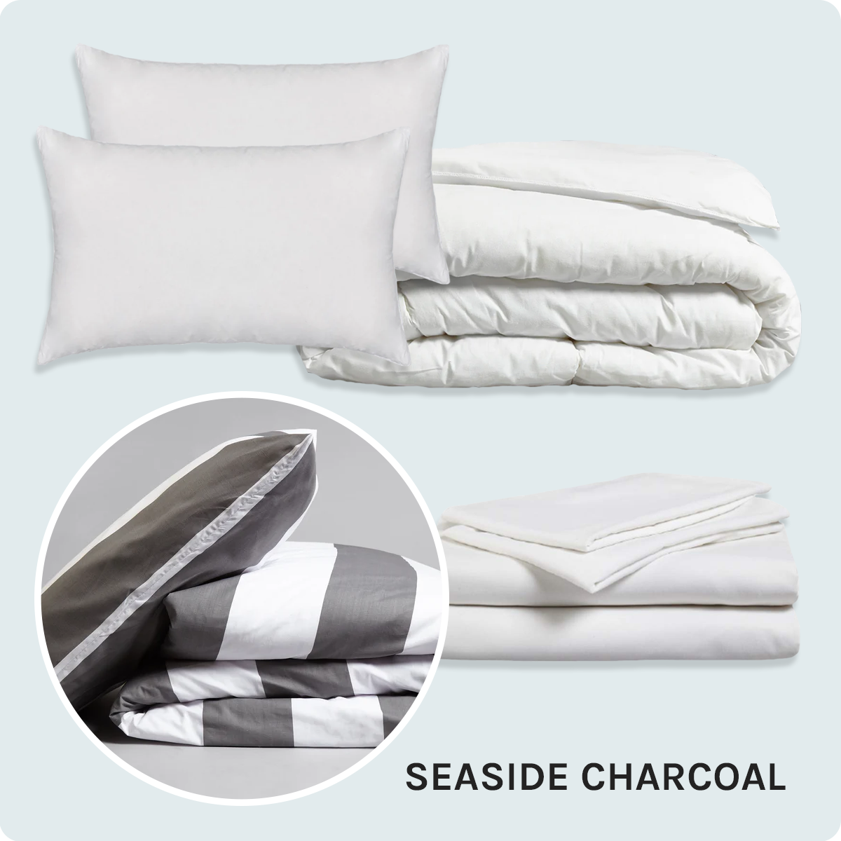 Bed Pack Standard - Small Double - Seaside Charcoal - 12 Tog