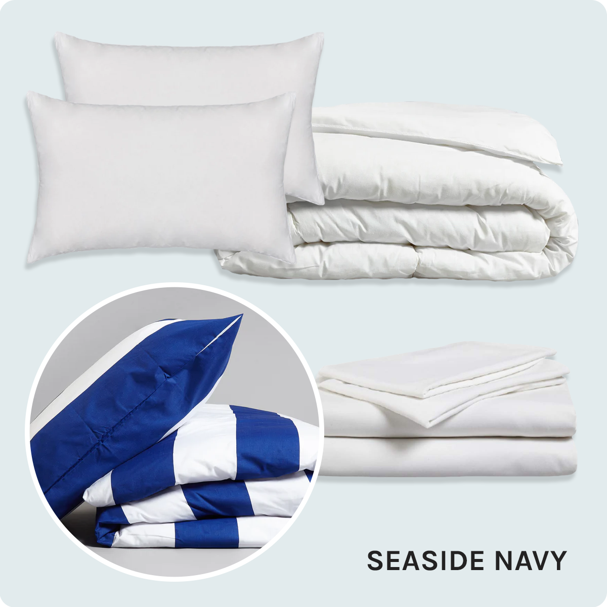 Bed Pack Standard - Small Double - Seaside Navy - 10.5 Tog