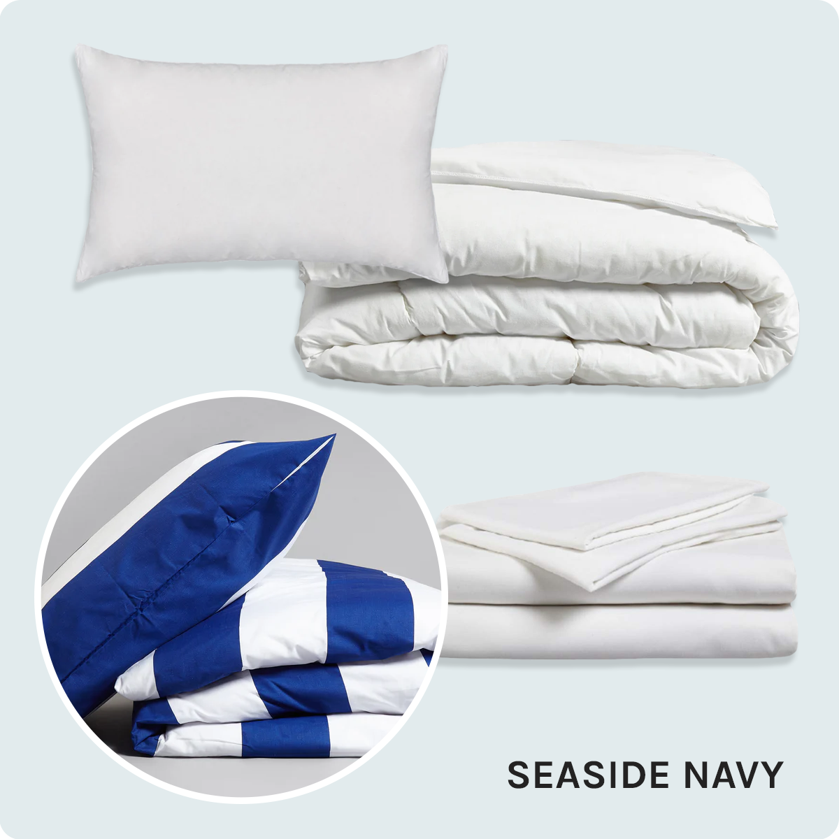 Bed Pack Standard - Single - Seaside Navy - 10.5 Tog