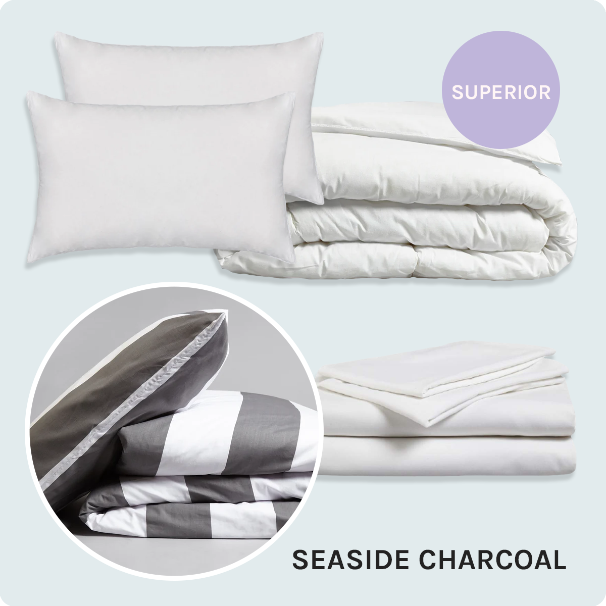 Bed Pack Superior - Double - Seaside Charcoal - 10.5 Tog