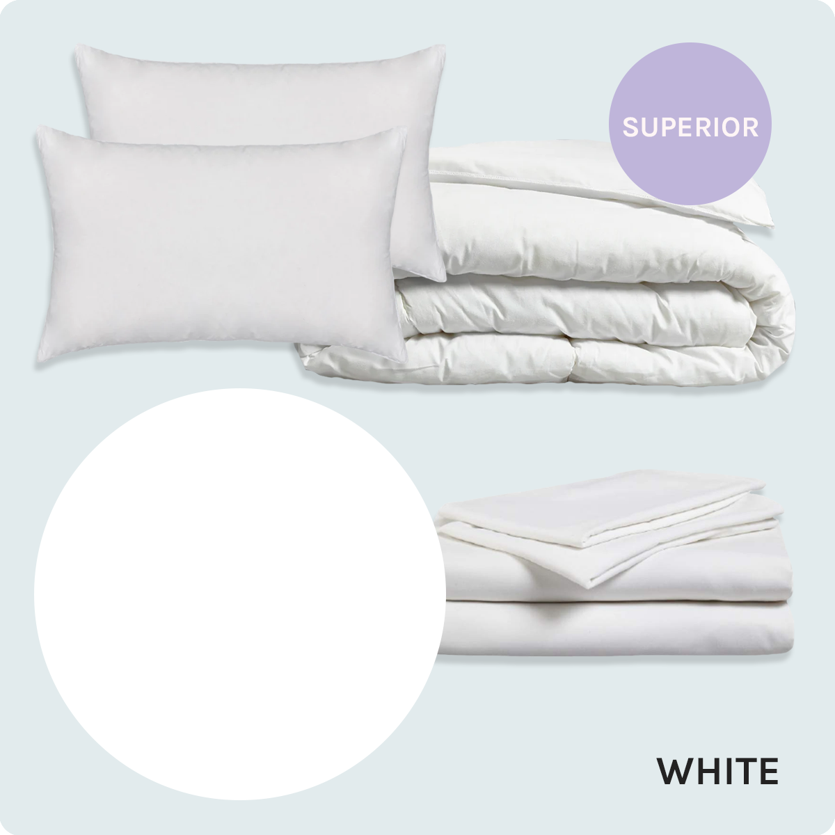 Bed Pack Superior - Small Double - White - 12 Tog