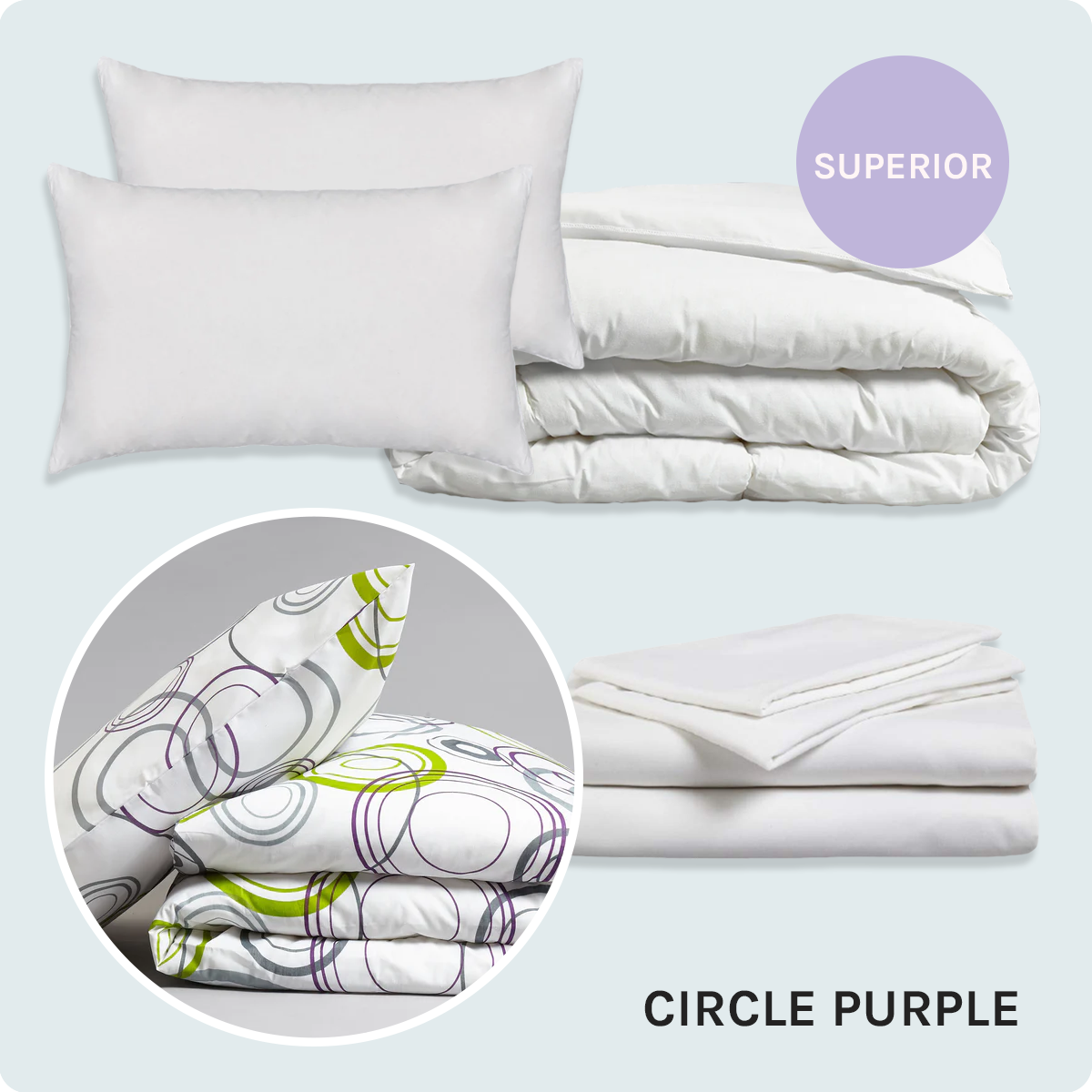 Bed Pack Superior - Small Double - Circle Purple - 10.5 Tog