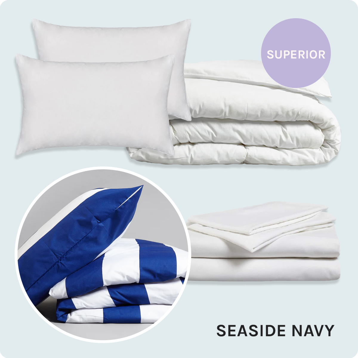 Bed Pack Superior - Small Double - Seaside Navy - 10.5 Tog