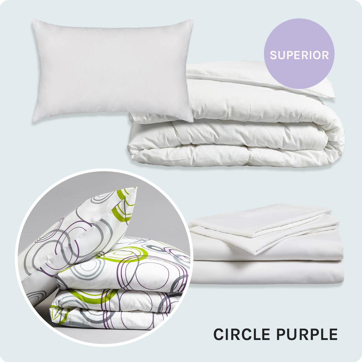 Bed Pack Superior - Single - Circle Purple - 10.5 Tog