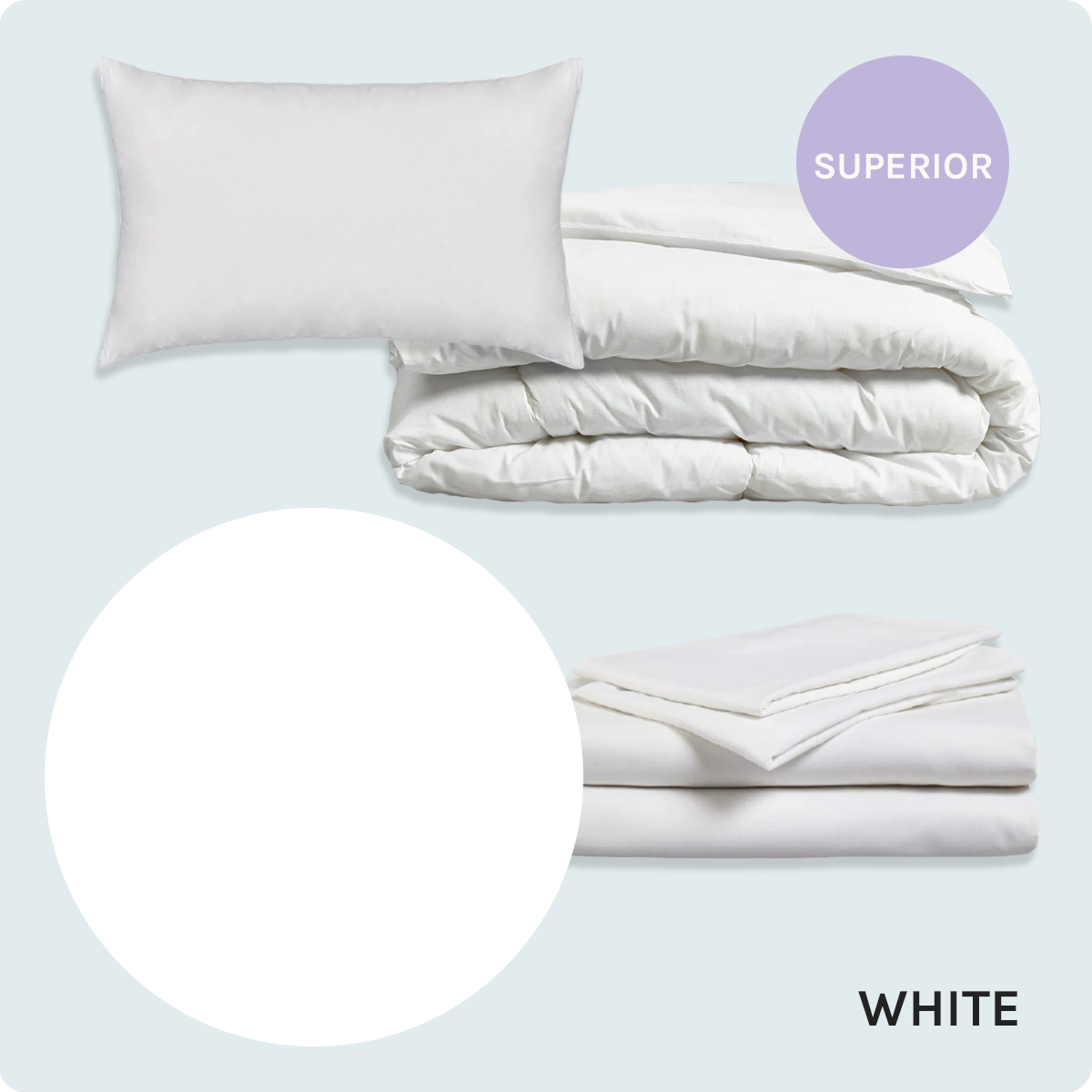 Bed Pack Superior - Single - White - 10.5 Tog